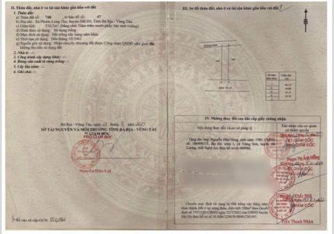 Bán đất xã Đất Đỏ - 506m2 sẵn 80m2 thổ cư